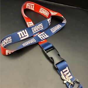 New York Giants Red and Blue Lanyard Key Holder